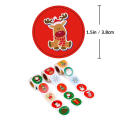 Custom design round Shape sheet roll sticker Label cartoon christmas decor roll Sticker